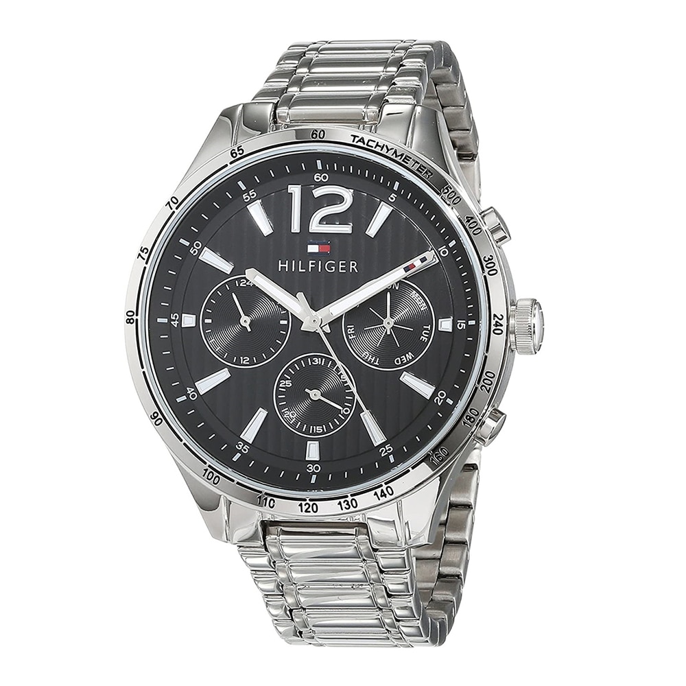Tommy Hilfiger, Ceas de otel inoxidabil, cu functii multiple, Argintiu
