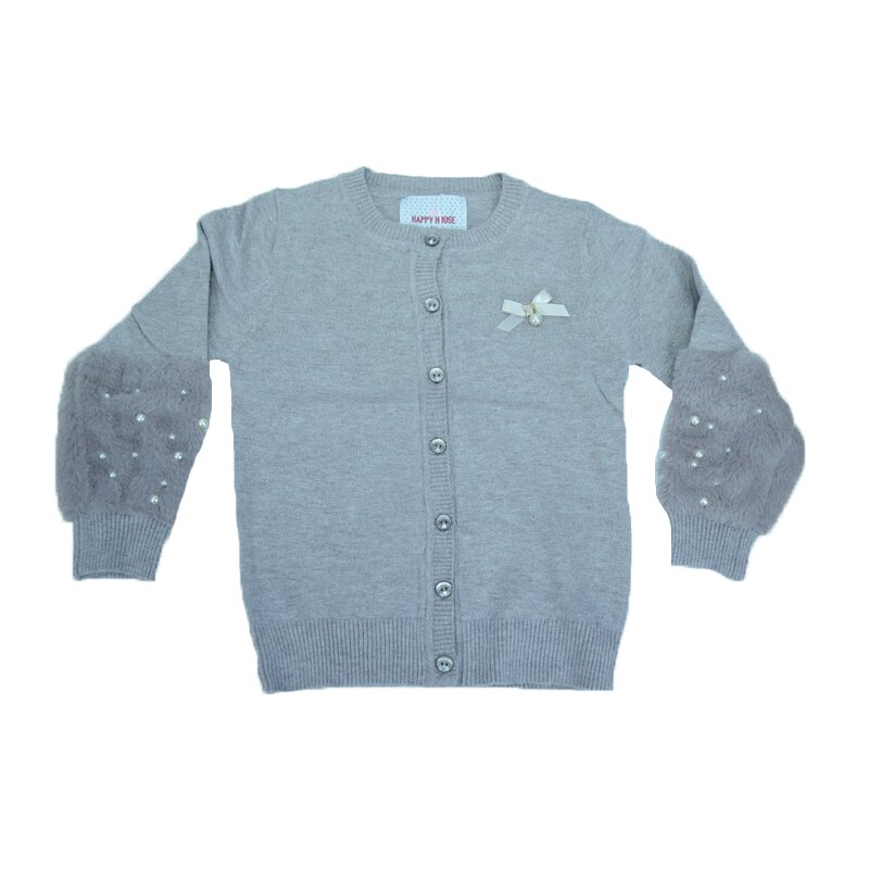 Cardigan maneca lunga fetite Happy House BL-295RG, Gri