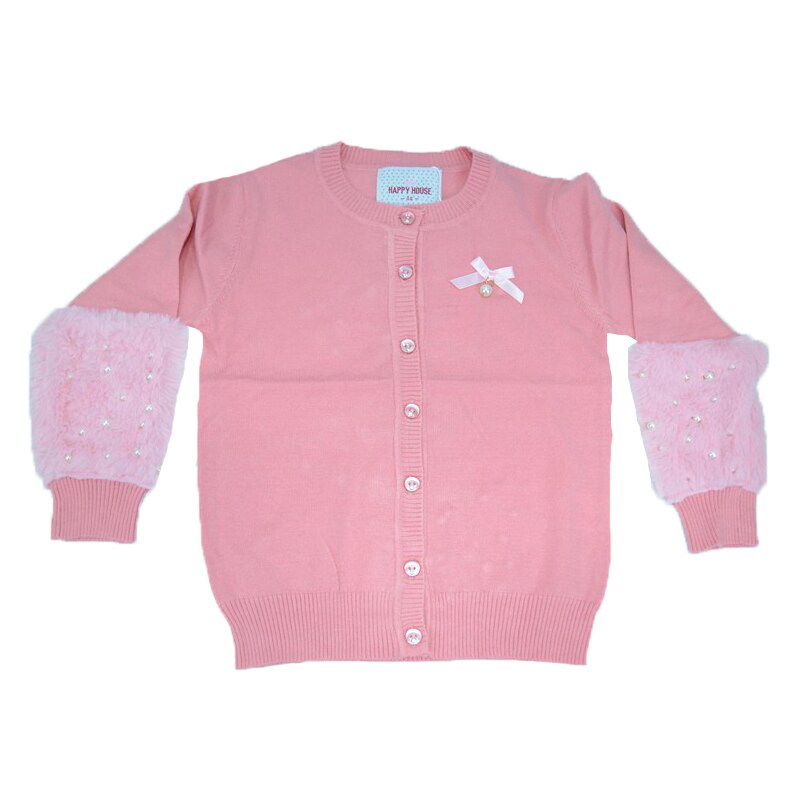 Cardigan maneca lunga fetite Happy House BL-295R, Roz