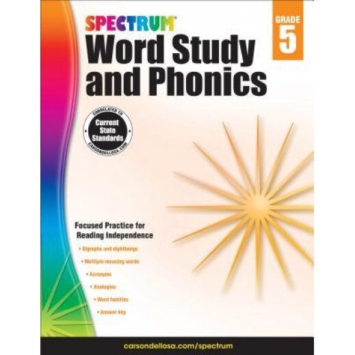 Spectrum Word Study and Phonics, Grade 5, Spectrum (Compiled by)