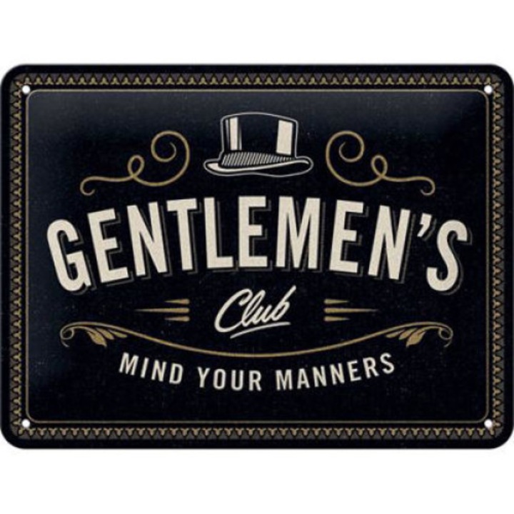 Placa metalica 15x20 Gentlemen's Club