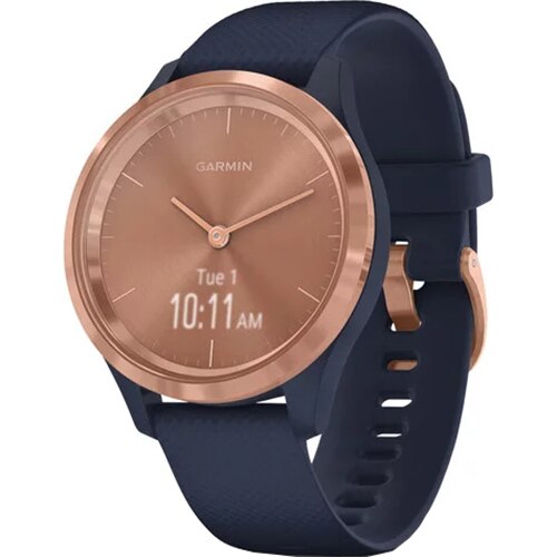 Ceas smartwatch Garmin Vivomove 3S, Auriu, Blue