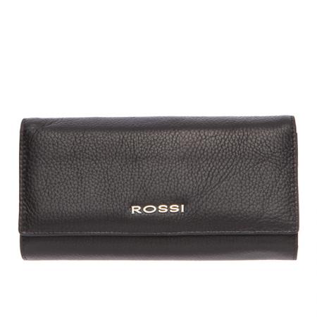 Portofel Rossi, RSC0216, Negru, Piele autentica