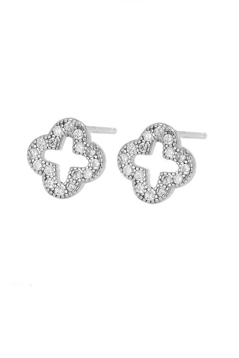 Cercei din argint 925 Lucky in forma de trifoi norocos