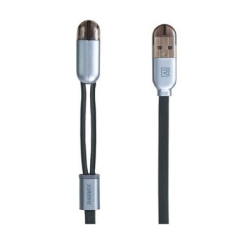 Cablu date Remax Lightning&microUSB simultan structura magnetica