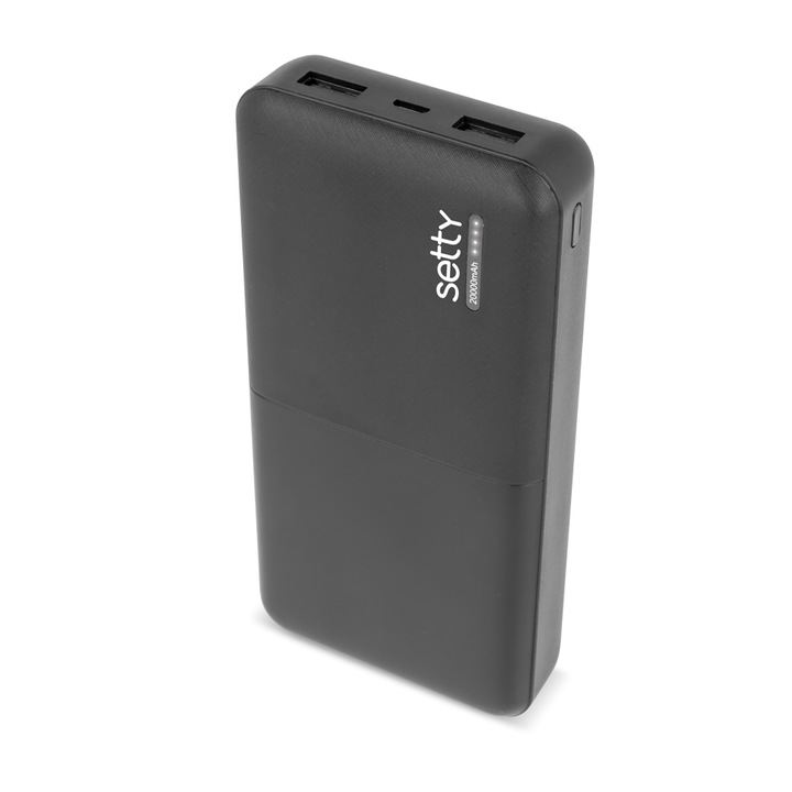 Acumulator extern Setty 20000 mAh negru