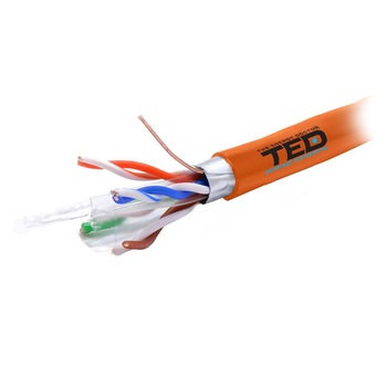 Cablu FTP Ted Electric LSZH, categoria 6, cupru, 0.56 mm, 305 m Cablu FTP Ted Electric LSZH, categoria 6, cupru, 0.56 mm, 305 m