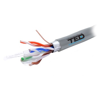 Cablu FTP Ted Electric, categoria 6, cupru, 0.52 mm, 305 m Cablu FTP Ted Electric, categoria 6, cupru, 0.52 mm, 305 m