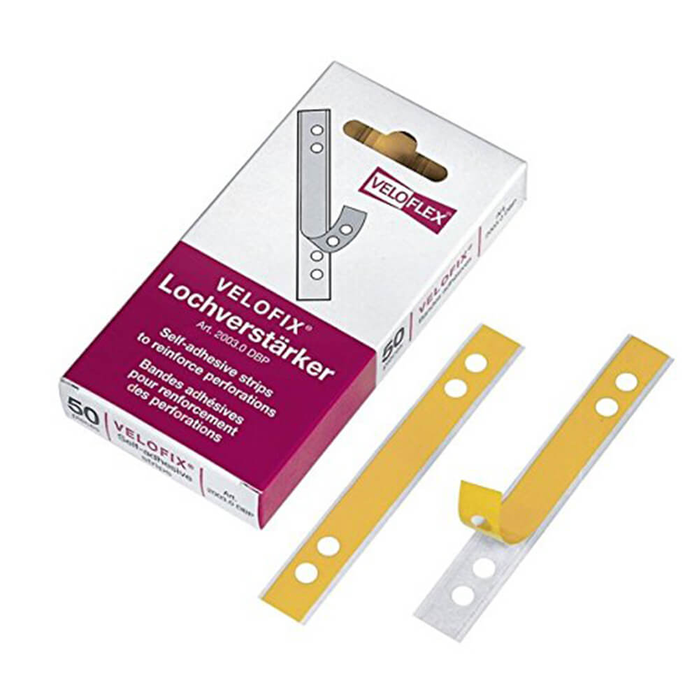 Alonje autoadezive de intariere, VELOFLEX Velofix, 50 buc/set