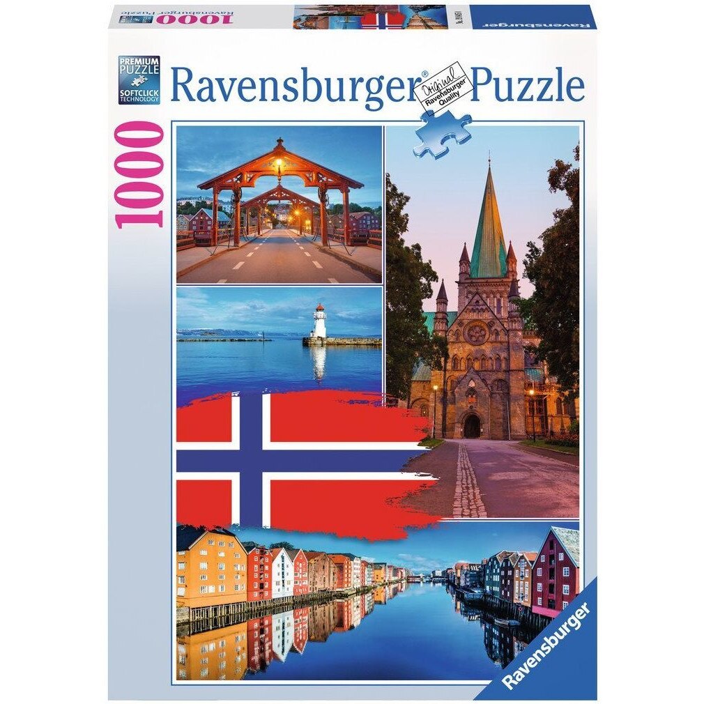 Puzzle Ravensburger Trondheim Collage, 1000 piese