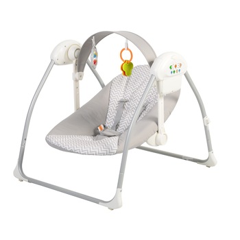 Balansoar Pentru Bebelusi cu conectare la priza NOVOKIDS ™ Party Swing , Multifunctional, Pliabil, 3 Viteze Leganat, Husa Lavabila, 8 Melodii cu reglaj volum, Gri Balansoar Pentru Bebelusi cu conectare la priza NOVOKIDS ™ Party Swing , Multifunctional, Pliabil, 3 Viteze Leganat, Husa Lavabila, 8 Melodii cu reglaj volum, Gri
