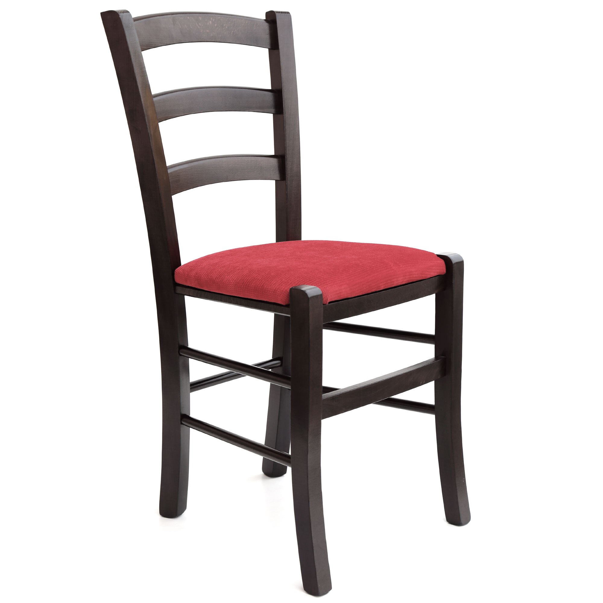 Scaun Paesana Wenge, stofa Diamond Rosu