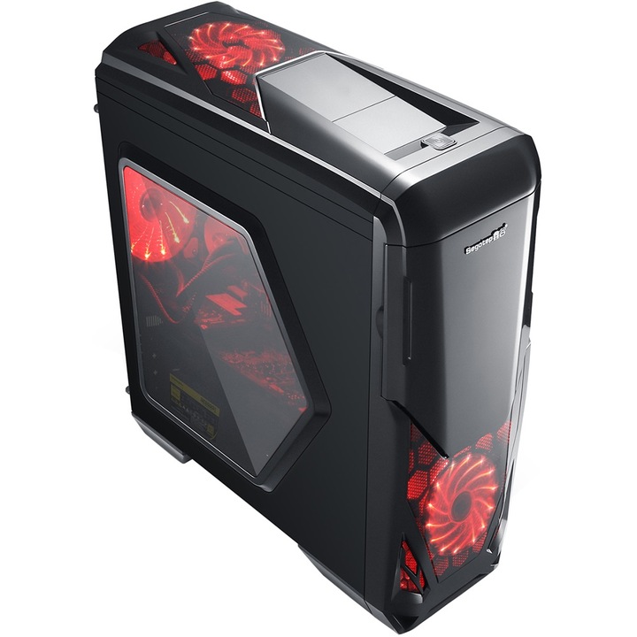 Carcasa Segotep Blade, ATX Mid Tower, fara sursa, Negru