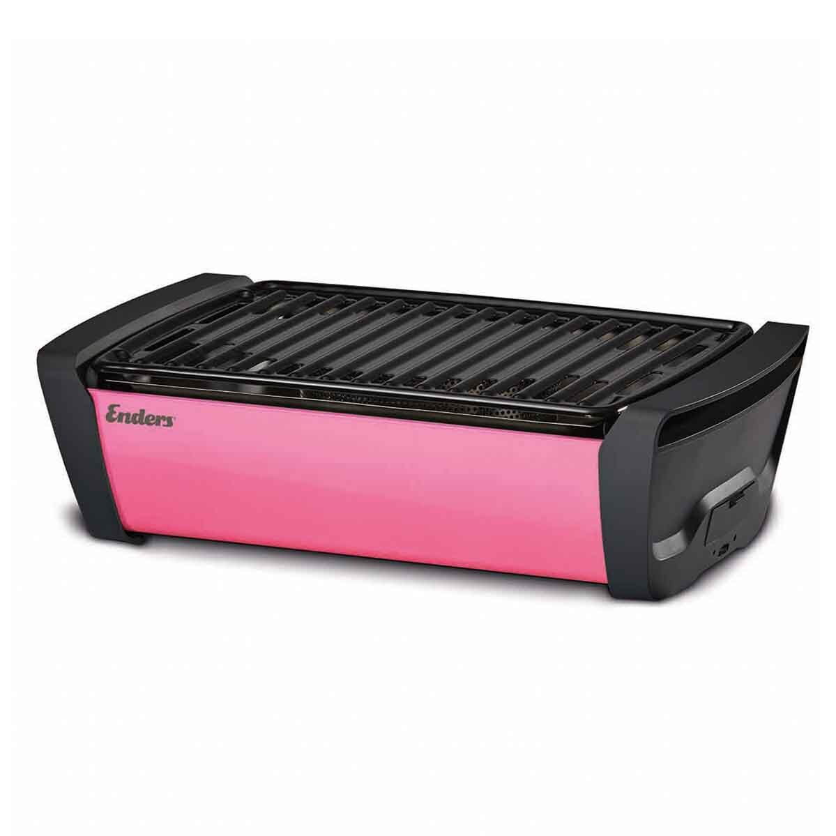 Gratar carbune compact Enders AURORA Pink, emailata gratar, 37 x 25 cm