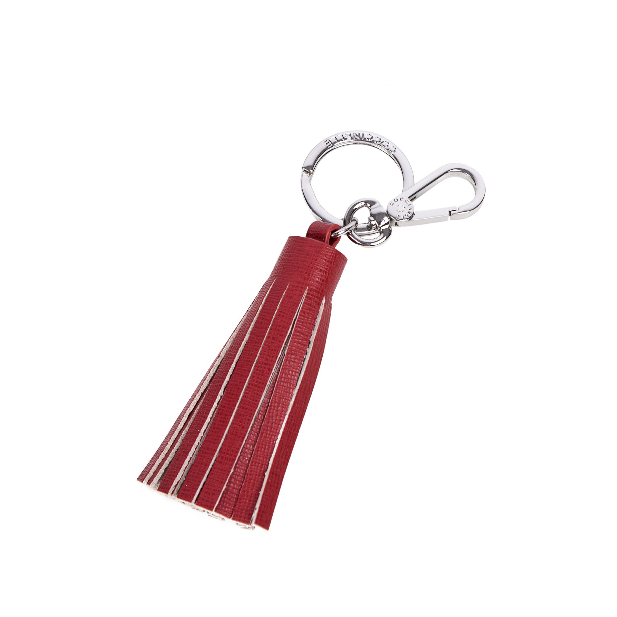 Breloc din piele rosie saffiano, Coccinelle