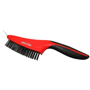 Perie curatare cu fire plastic cu racleta, 3X18 randuri - 335mm Dekton, DT85972 Perie curatare cu fire plastic cu racleta, 3X18 randuri - 335mm Dekton, DT85972