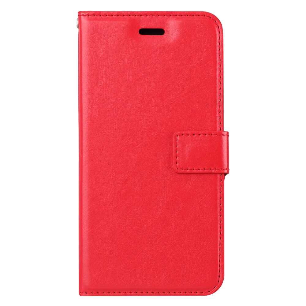 Husa iPhone SE 2 (2020), iPhone 8, iPhone 7, CaseMe, piele fina, tip portofel, inchidere magnetica, stand, suport silicon, culoare Rosie