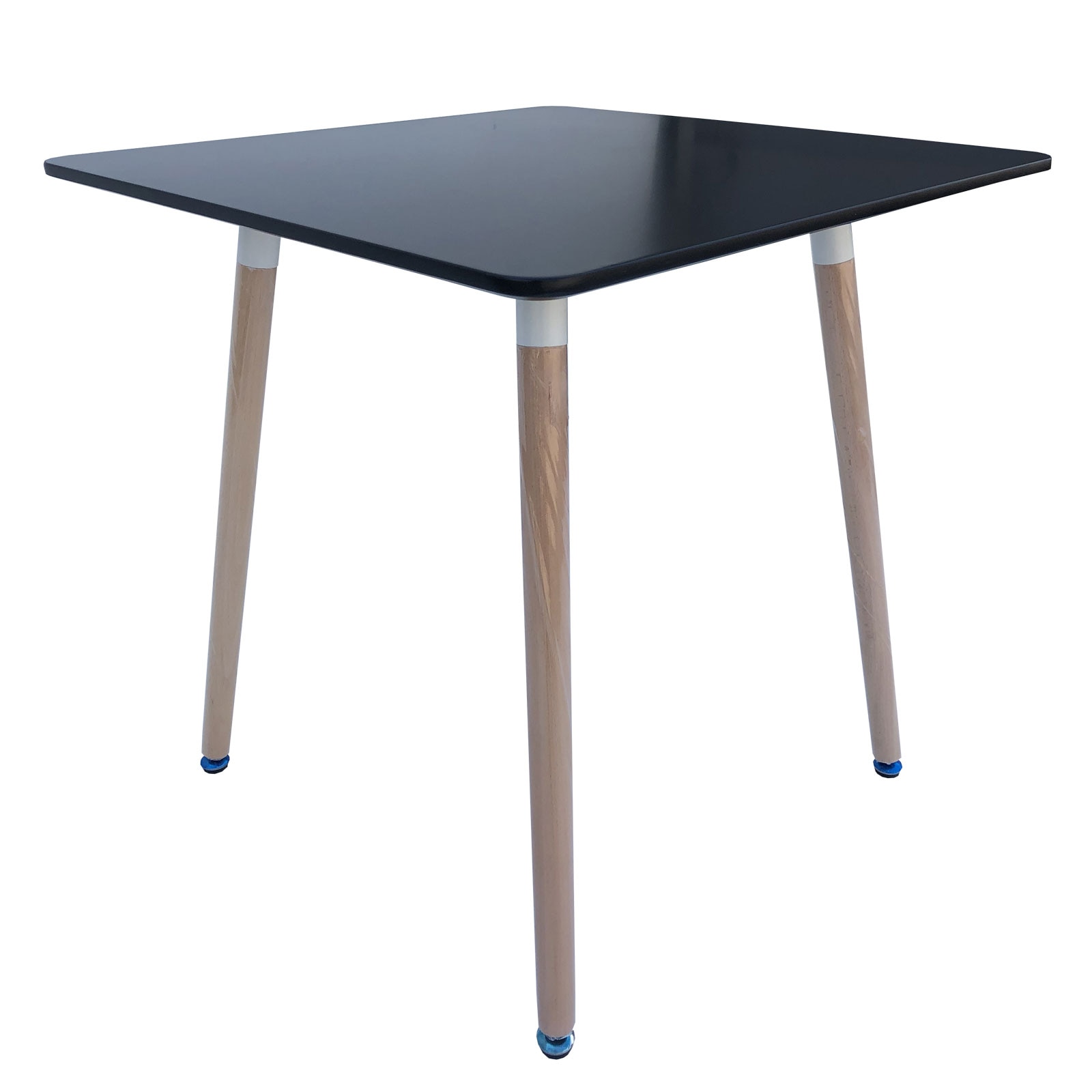 Masa star patrata, picioare lemn masiv 70×70 cm negru