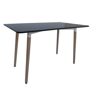 Masa star picioare lemn masiv 120×80 cm negru Masa star picioare lemn masiv 120×80 cm negru