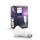 Bec inteligent LED RGBW Philips HUE, Bluetooth/Wireless, E27, 9W (60W), 806 lm, A+, lumina alba/color