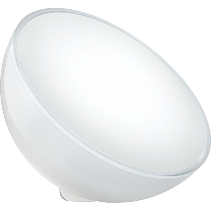 Преносима лампа LED RGBW Philips HUE Go, Bluetooth/Wireless, 6W (43W), 520 лумена, Бяла светлина/цвят, Бяла, Енергиен клас G