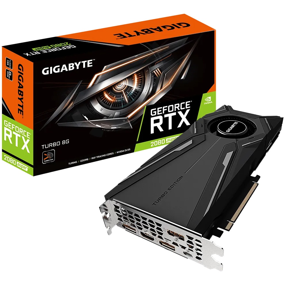 GIGABYTE GeForce RTX 2080 SUPER TURBO 8GB videókártya, GDDR6, 256