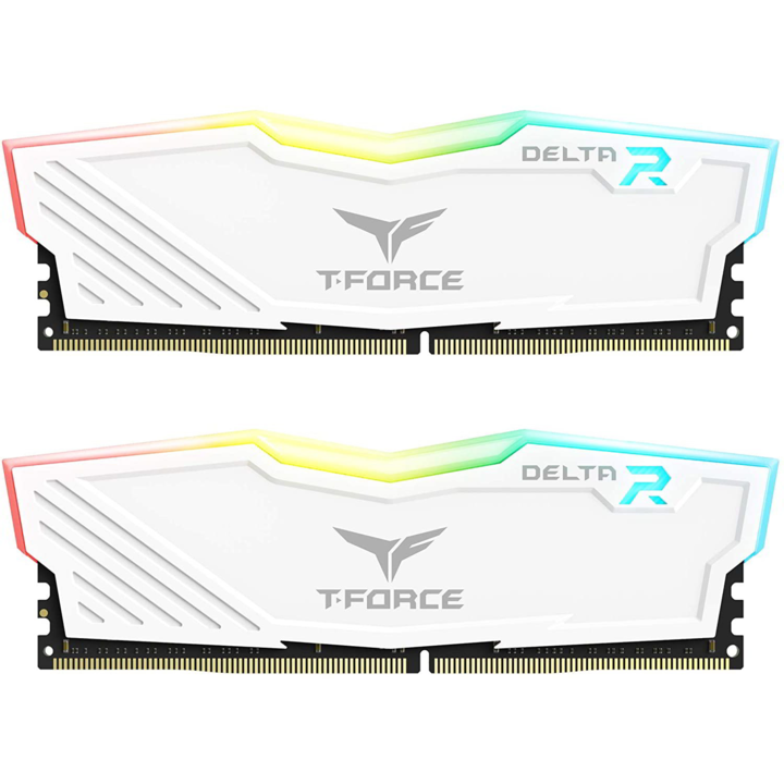 Működési memória Team Group T-Force Delta RGB fehér DDR4 - 16GB (2x8GB) 3200MHz CL16-20-20-40 1.35V 4-TF4D416G3200