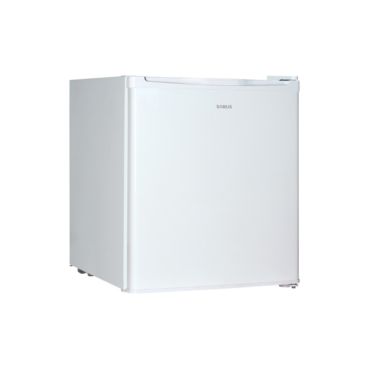 Хладилник Samus, SW062, 41 L, Енергиен клас F, Регулируем термостат, H 51 см, Бял