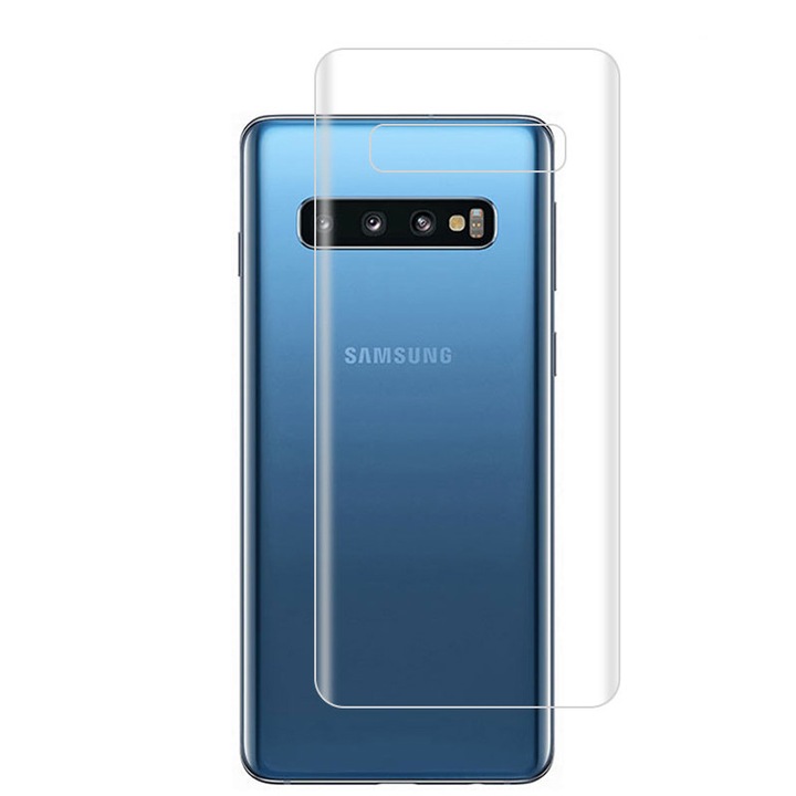 SILKASE Samsung Galaxy S10 Plus 3D Hátsó védőfólia, Szilikon TPU gél, Megújuló