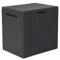 Lada depozitare de exterior, Allibert, Polipropilena, 58 x 45 x 56 cm, 113 L, Gri
