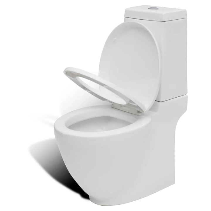 VidaXL fehér kerámia WC öblítőrendszerrel 240376