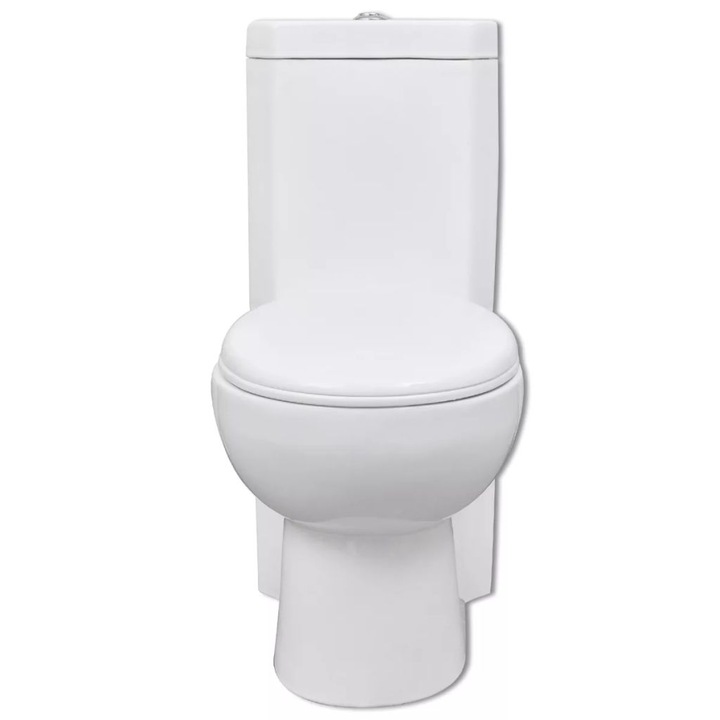 VidaXL fehér kerámia fürdőszobai sarok WC 141133