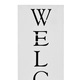 Esernyőtartó, vidaXL, acél, fehér, "WELCOME" felirattal