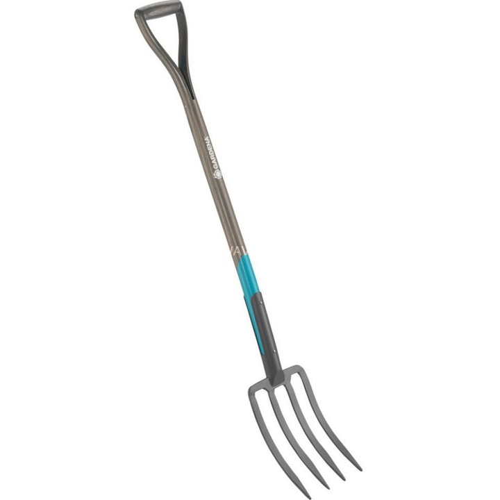 Вила Gardena NATURELINE, 4 зъба, стоманена дръжка, форма D, 17002