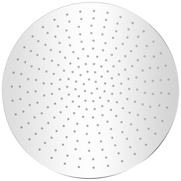 Set 2 bucati para dus tip ploaie, vidaXL, otel inoxidabil, 40 cm, Argintiu