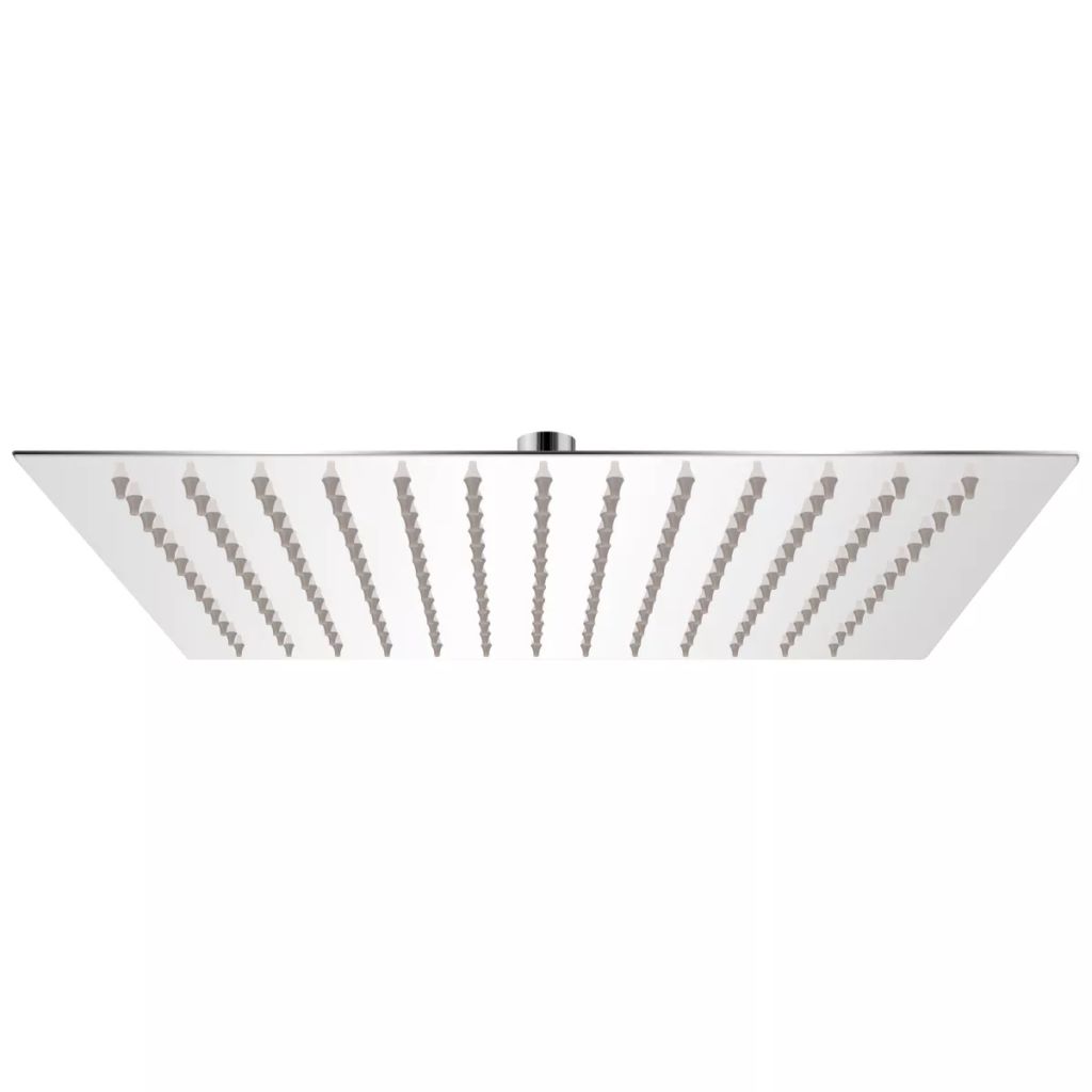 Para dus tip ploaie, vidaXL, otel inoxidabil, 30 x 30 cm, Argintiu