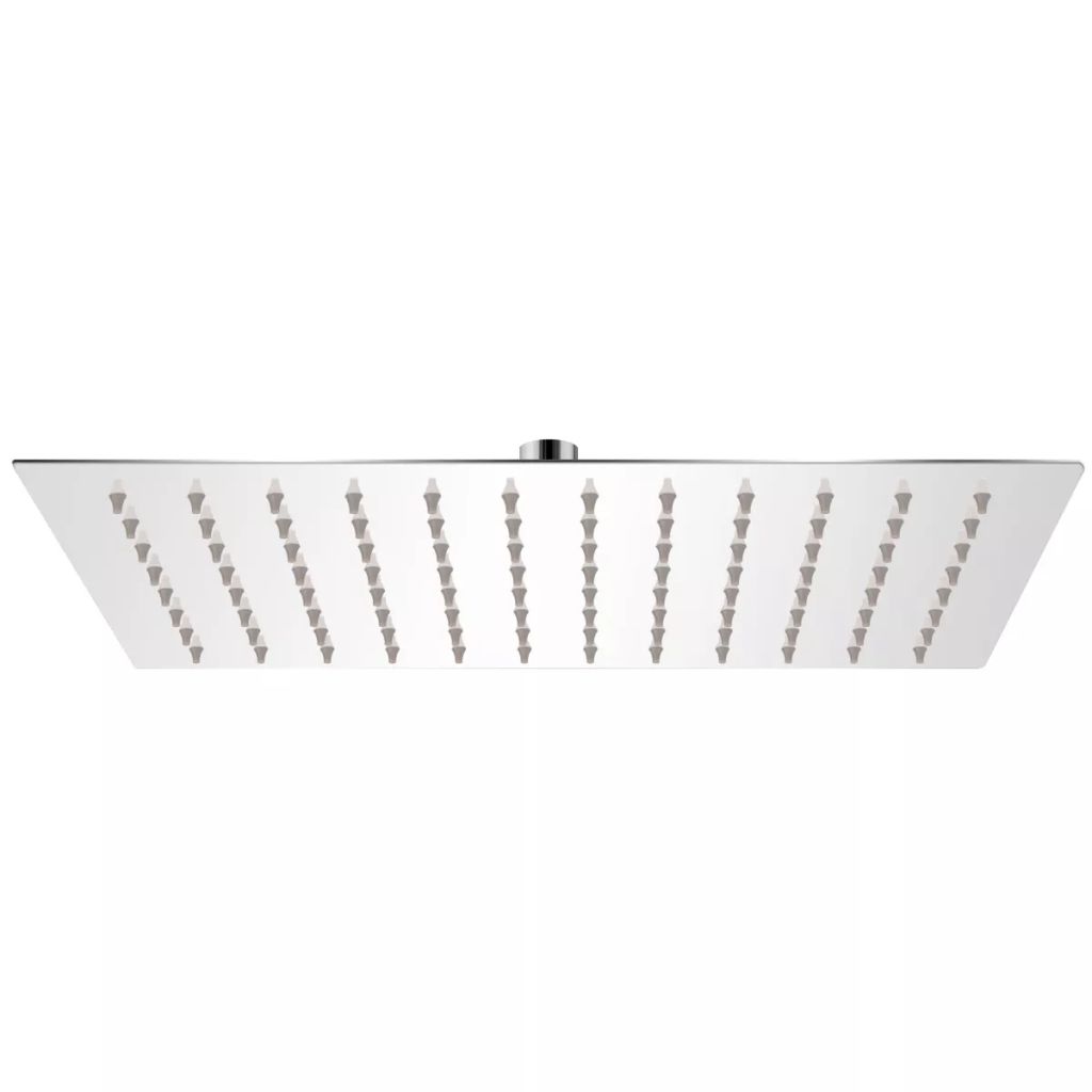 Para dus tip ploaie, vidaXL, otel inoxidabil, 30 x 20 cm, Argintiu