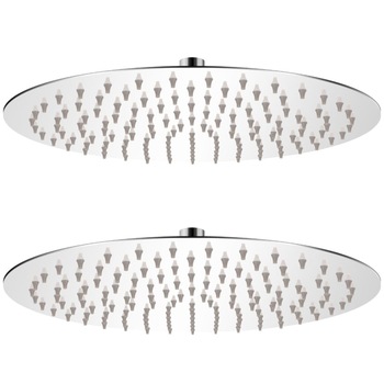 Set 2 bucati para dus tip ploaie, vidaXL, otel inoxidabil, 30 cm, Argintiu Set 2 bucati para dus tip ploaie, vidaXL, otel inoxidabil, 30 cm, Argintiu