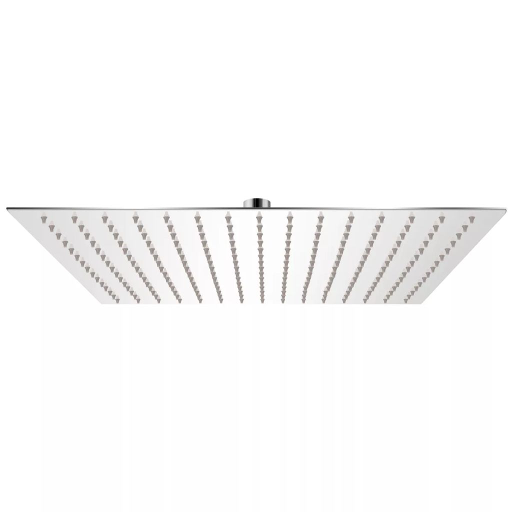 Para dus tip ploaie, vidaXL, otel inoxidabil, 40 x 40 cm, Argintiu