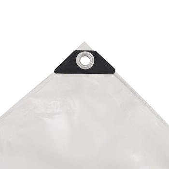 Prelata cu inele, vidaXL, Panza cu strat protectie PVC, 650 g/m², 3.5 x 5 m, Alb Prelata cu inele, vidaXL, Panza cu strat protectie PVC, 650 g/m², 3.5 x 5 m, Alb