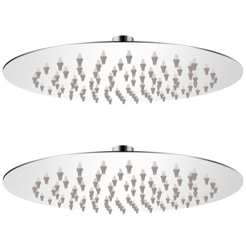 Set 2 capete de dus ploaie, vidaXL, Otel inoxidabil, 20 cm, Argintiu Set 2 capete de dus ploaie, vidaXL, Otel inoxidabil, 20 cm, Argintiu