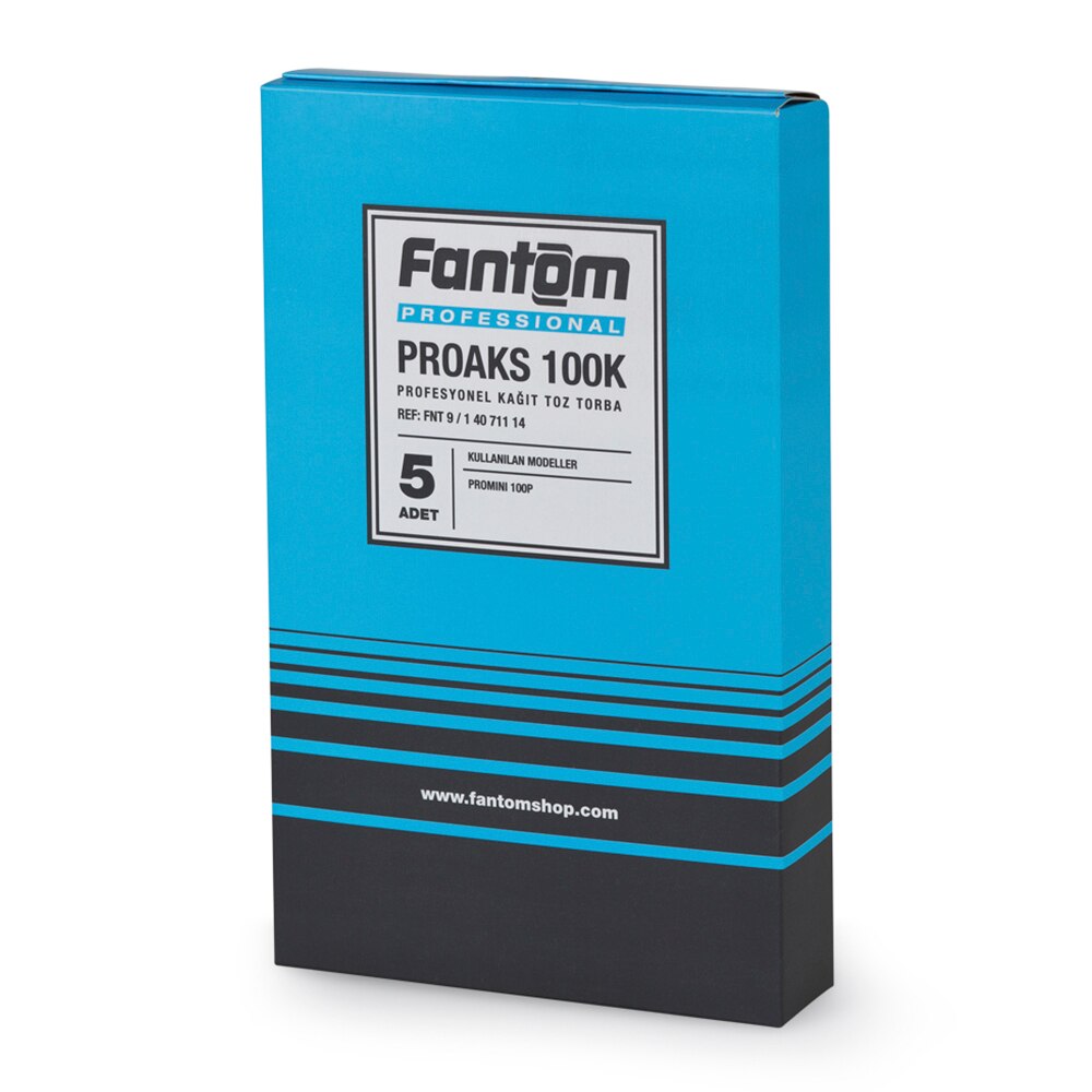 Set 5 bucati saci Fantom pentru aspirator din material textil, SERIA 100