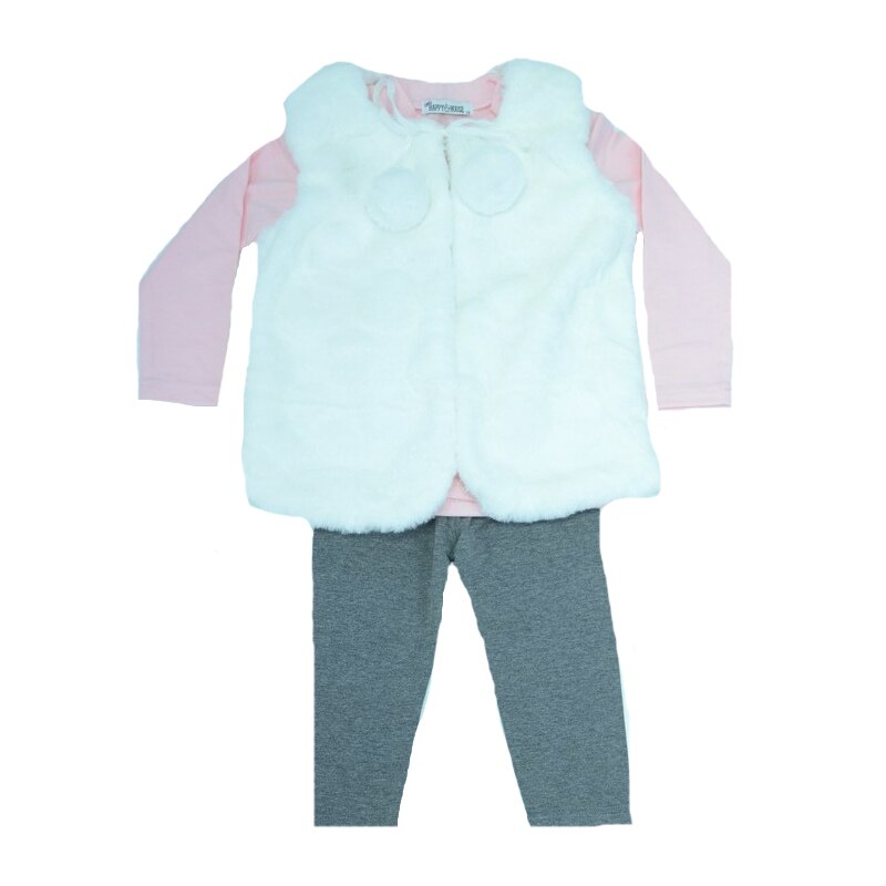 Compleu 3 piese pentru bebelusi Happy House HH191A, Multicolor