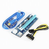 Set Adaptor, Extensie Riser Card MINI PCI-E la PCI-E 16X USB 3.0 50cm, pentru laptopuri cu port MINI PCI-E