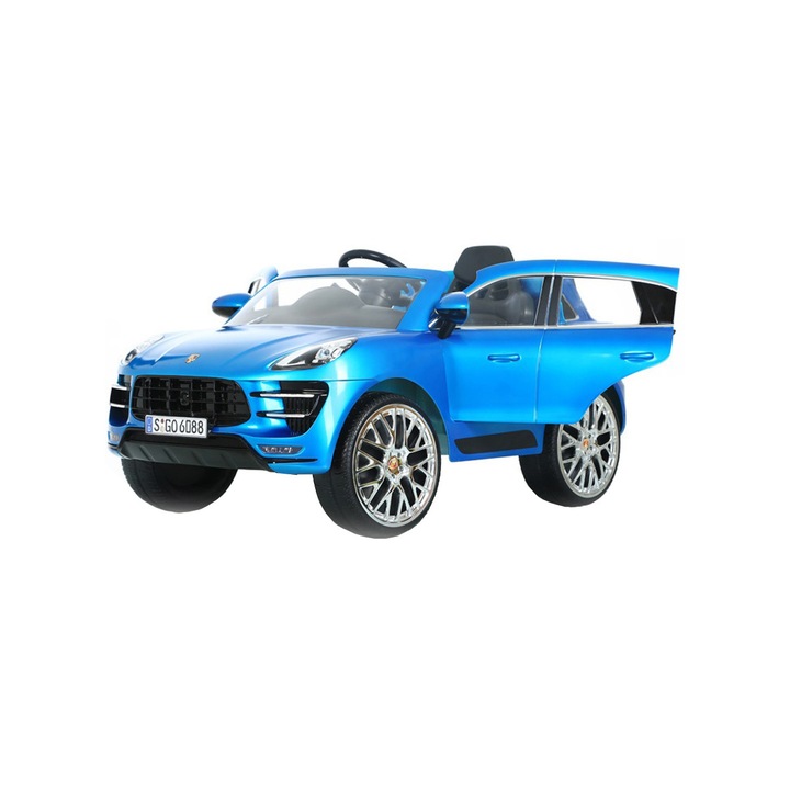 Masinuta electrica pentru copii Porsche Macan SUV, 12 V, albastra