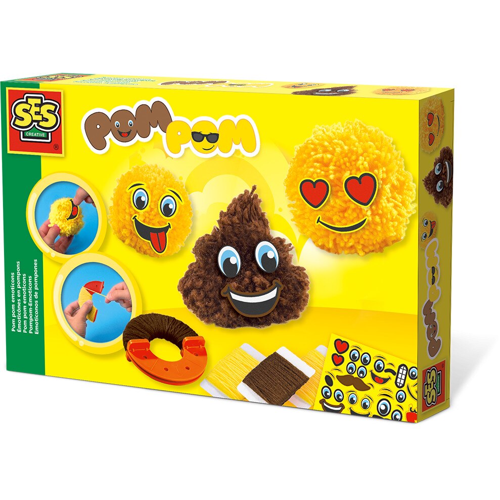 Set de artizanat, Emoticoane Pom Pom, Ses Creative
