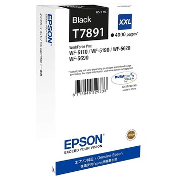 Cartus Original Pentru imprimanta Epson BLACK T7891,WORKFORCE PRO WF 5110 DW , WORKFORCE PRO WF 5190 DW , WORKFORCE PRO WF 5620 / DWF , WORKFORCE PRO WF 5690 DWF Cartus Original Pentru imprimanta Epson BLACK T7891,WORKFORCE PRO WF 5110 DW , WORKFORCE PRO WF 5190 DW , WORKFORCE PRO WF 5620 / DWF , WORKFORCE PRO WF 5690 DWF