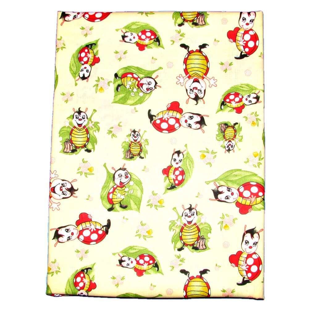 Lenjerie patut cu buburuze, multicolor, 3 piese, 120x60 cm