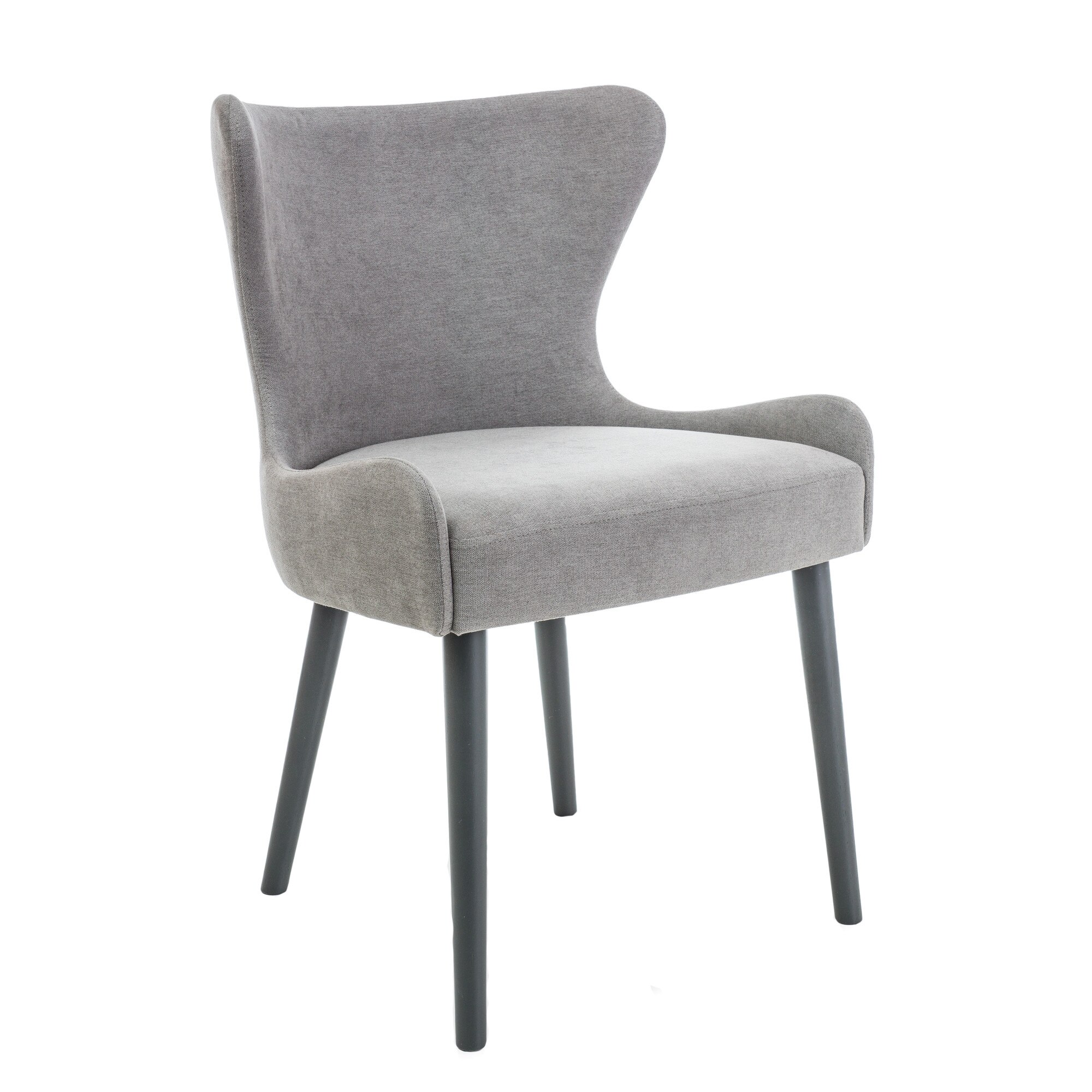 Scaun living Patrick, textil, gri, 79x53 cm