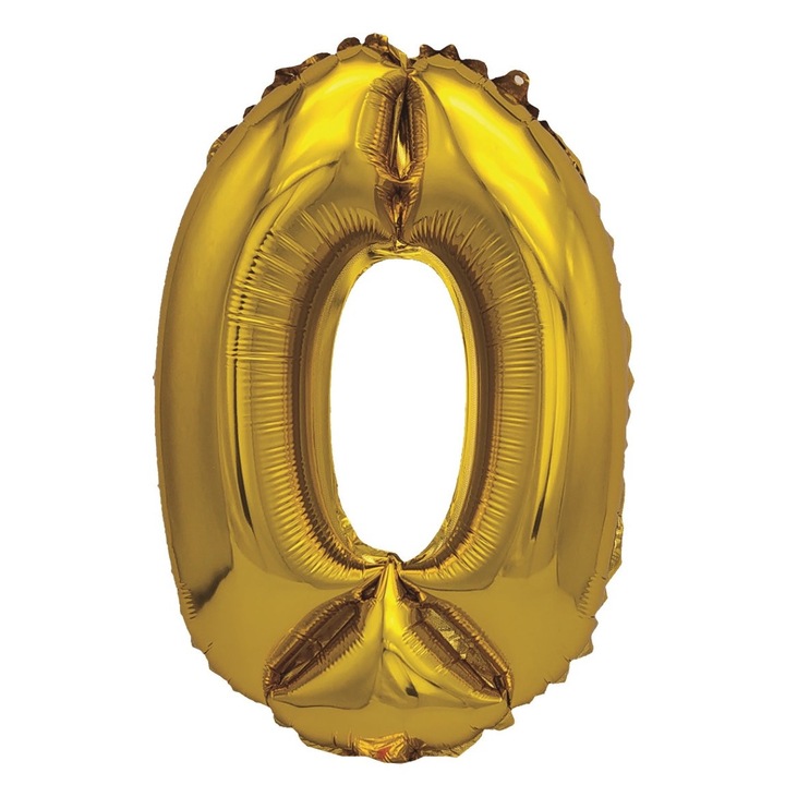 Златен балон от метално фолио, Mirific Party, Фигура 0, 40 см, злато